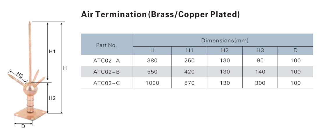 air termination （brass/tin plate）