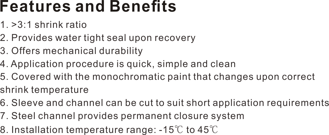 HEAT SHRINKABLE CABLE REPAIR SLEEVE