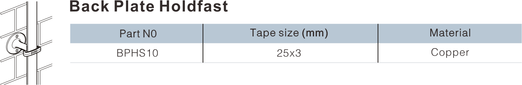 Back Plate Holdfast-BPHS10