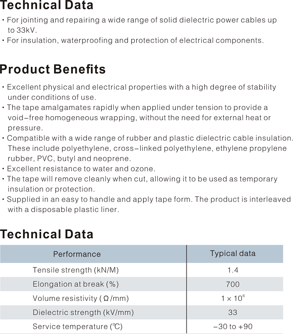 EPR SELF-AMALGAMATING TAPE