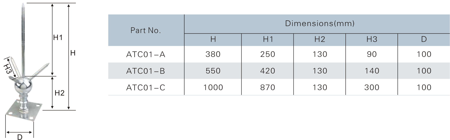 Air Termination BrassTin Plated