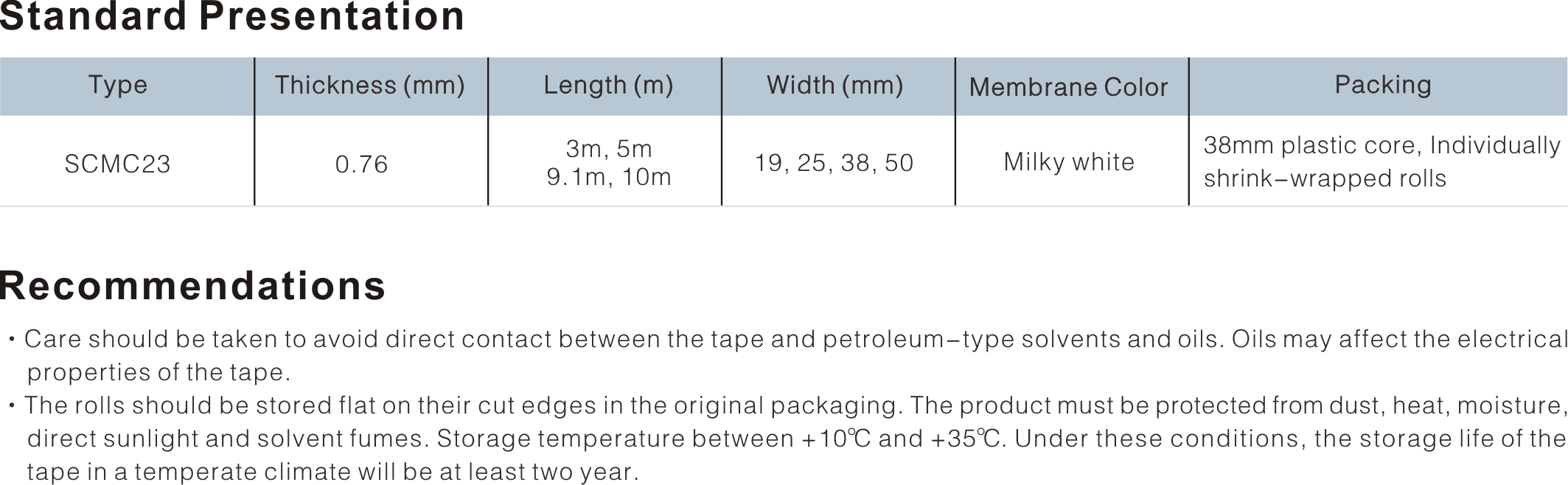 EPR SELF-AMALGAMATING TAPE
