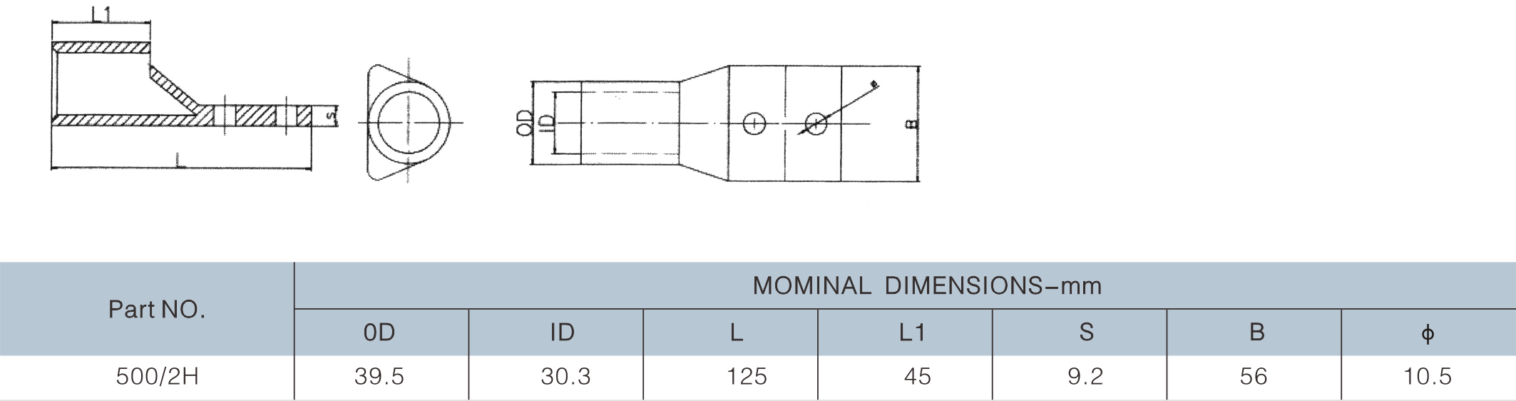 Copper Cable Lug(2 Holes)